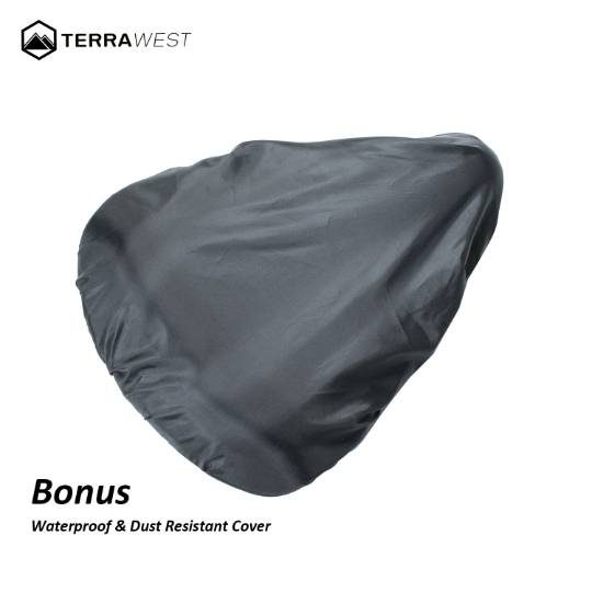 TerraWest Gel Bike Seat Cushion + Rain Cover